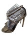 Gucci Shoe Size 38 Gold Taupe Leather open toe Crystals Interlocking GG Sandals Gold Taupe / 38