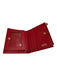Prada Red Saffiano Leather Bi-Fold Zip Pocket Snap Button Logo Wallets Red