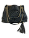Gucci Black Leather Gold hardware Interlocking GG Chain Strap Soho Bag Black / Medium