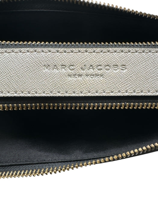 Marc Jacobs Gold, Silver & Black Leather Gold Zipper Detachable Strap Bag Gold, Silver & Black / Small
