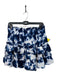 Cake for Dinner Size Medium Blue & White Rayon Elastic Waist Tie Dye Skirt Blue & White / Medium