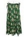 Olivia James the Label Size M Green & Beige Cotton Smocked All Over Print Skirt Green & Beige / M