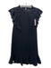 Rebecca Taylor Size 8 Black Triacetate & Polyester Sleeveless Lace Detail Dress Black / 8