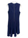 Elizabeth & James Size 10 Navy Blue Polyester & Rayon Sleeveless Back Zip Dress Navy Blue / 10