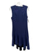 Elizabeth & James Size 10 Navy Blue Polyester & Rayon Sleeveless Back Zip Dress Navy Blue / 10