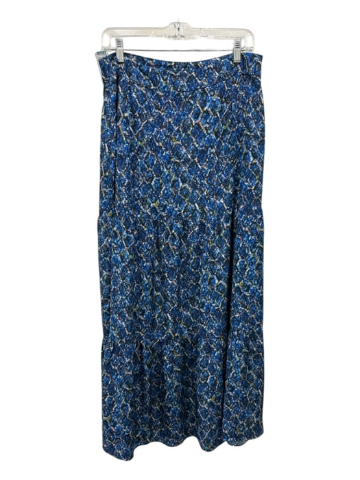 Marie Oliver Size 8 Blue, Yellow & Multi Silk Side Zip Stained Glass Print Skirt Blue, Yellow & Multi / 8