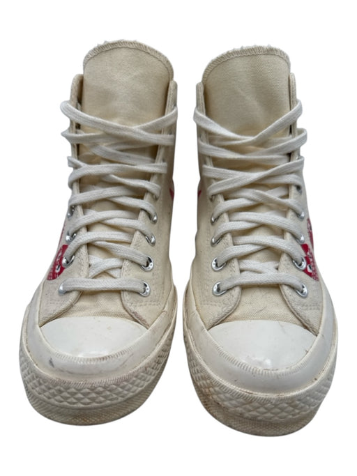 Converse x Comme Des Garcon Shoe Size 9 Cream & Red Canvas Upper Heart Sneakers Cream & Red / 9