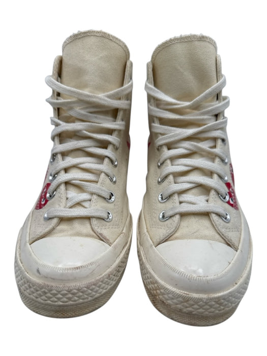 Converse x Comme Des Garcon Shoe Size 9 Cream & Red Canvas Upper Heart Sneakers Cream & Red / 9