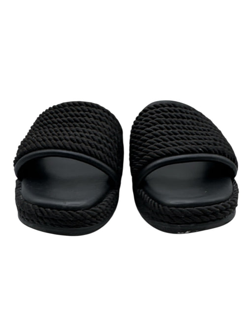 Tory Burch Shoe Size 9.5 Black textile upper Rope Slide Mule Platform Sandals Black / 9.5
