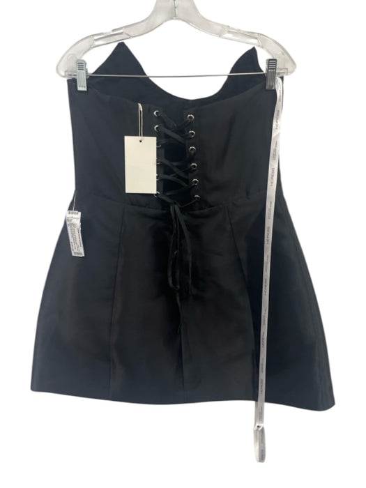 Heiress Beverly Hills Size XL Black Polyester Strapless Satin Boning Mini Dress Black / XL