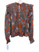 Love The Label Size Medium Orange, Blue, Yellow Cotton Long puff sleeve Top Orange, Blue, Yellow / Medium