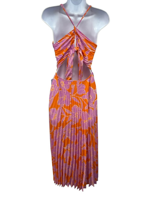 ASTR The Label Size Medium Orange & Purple Polyester Spaghetti Strap Dress Orange & Purple / Medium