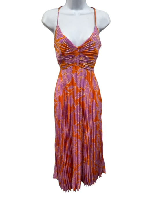 ASTR The Label Size Medium Orange & Purple Polyester Spaghetti Strap Dress Orange & Purple / Medium