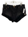 One Teaspoon Size 29 Faded Black Cotton Denim High Rise Faded Cuffed Mini Shorts Faded Black / 29
