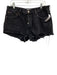 Agolde Size 30 Faded Black Cotton Denim High Rise Raw Hem Shorts Faded Black / 30