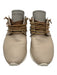 Esse Ut Esse Shoe Size 41 Taupe & Gold Leather Upper Lace Up Snake Skin Sneakers Taupe & Gold / 41