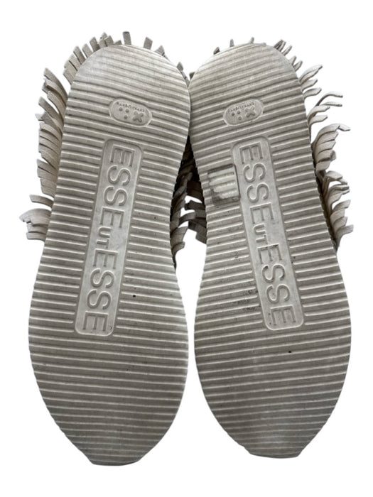 Esse Ut Esse Shoe Size 41 Taupe & Gold Leather Upper Lace Up Snake Skin Sneakers Taupe & Gold / 41