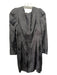 Misa Size 6 Black Viscose & Rayon Floral Jacquard Long Sleeve V Neck Dress Black / 6