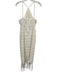 Antonio Melani Size 4 White Polyester Blend Lace Overlay Sleeveless Halter Dress White / 4