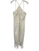 Antonio Melani Size 4 White Polyester Blend Lace Overlay Sleeveless Halter Dress White / 4