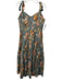 Christy Lynn Size M Gray, Pink & Multi Cotton & Silk Sleeveless Floral Dress Gray, Pink & Multi / M