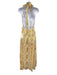 Love Shack Fancy Size M Gold, Red & Green Viscose Blend Halter Floral Dress Gold, Red & Green / M