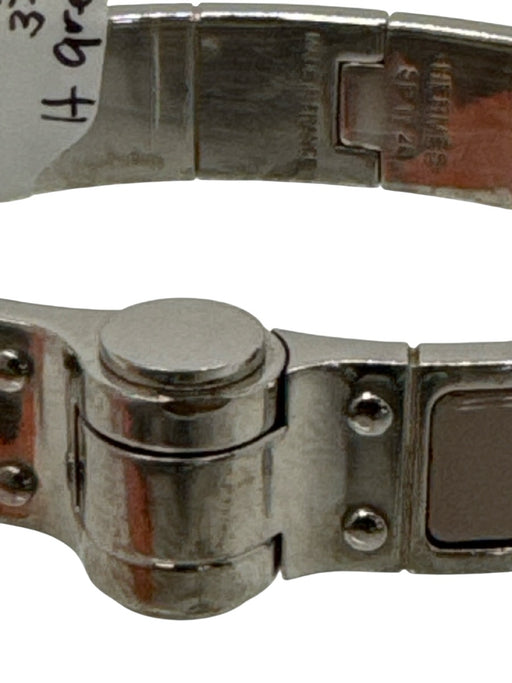 Hermes Silver & Taupe Enamel Palladium Plated Box & Bag inc Bracelet Silver & Taupe