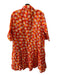 Victoria Dunn Size XS Orange & Pink Cotton Floral Collared Button Up Dress Orange & Pink / XS