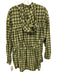 Daily Practice Size S Green & White Polyamide Hood Checked Rain Coat Jacket Green & White / S
