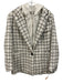 Maeve Size S White & Black Polyester & Cotton Tweed Hood Dickey Blazer Jacket White & Black / S