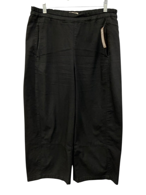 Pilcro Size M Black Cotton Elastic Waist Barrel Leg Wide Leg Pockets Pants Black / M