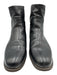 Franco Sarto Shoe Size 9 Black Leather Back Zip Almond Toe Ankle Booties Black / 9