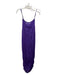 IRO Size 34 Purple Viscose Striped Spaghetti Strap Midi Sheer Dress Purple / 34