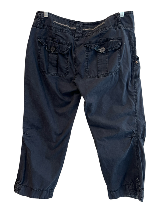 Sanctuary Size 28 Charcoal Cotton Capri Zip Fly Mid Rise Cargo Pants Charcoal / 28