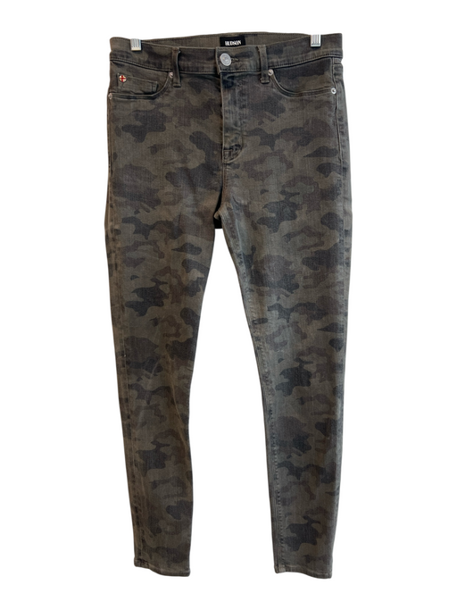 Hudson Size 30 Green & Gray Viscose & Cotton Camoflage 5 Pocket Zip Fly Jeans Green & Gray / 30