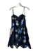B. Darlin Size 9/10 Navy Polyester Sweetheart Neckline Spaghetti Strap Dress Navy / 9/10