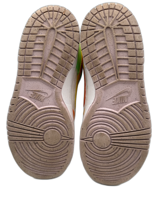 Nike Shoe Size 7 Cream & Multi Leather & Fabric Colorblock Bead Detail Sneakers Cream & Multi / 7