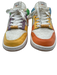 Nike Shoe Size 7 Cream & Multi Leather & Fabric Colorblock Bead Detail Sneakers Cream & Multi / 7