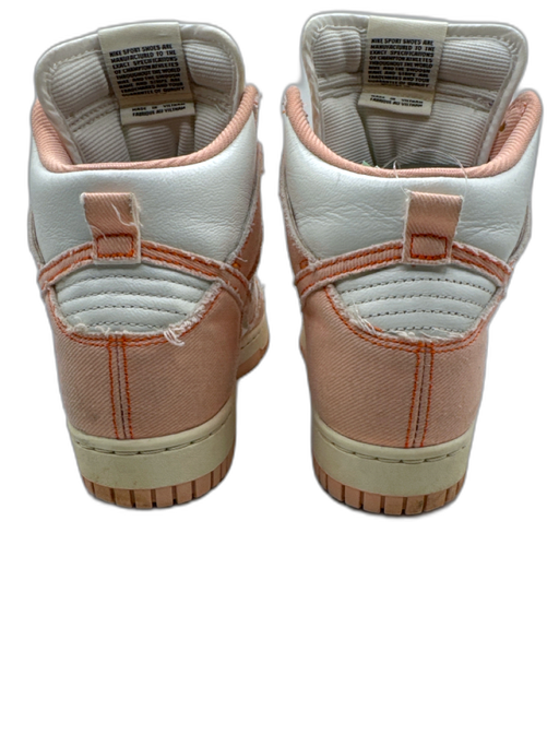 Nike Shoe Size 6.5 White & Orange Leather & Textile Frayed Colorblock Sneakers White & Orange / 6.5
