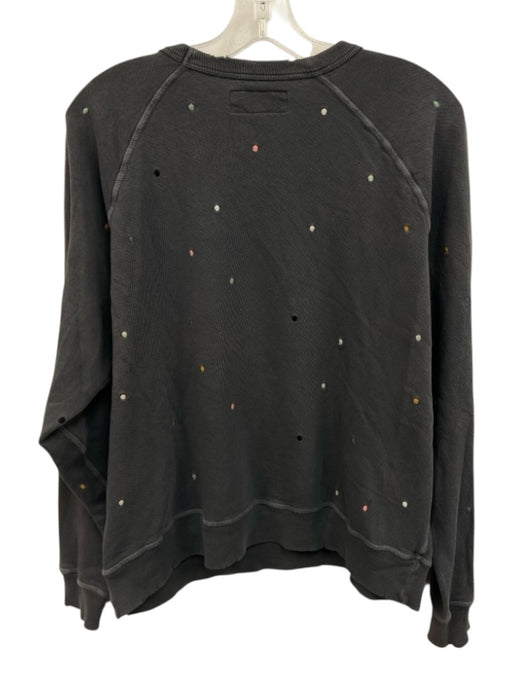 The Great Size 1 Gray & multi Cotton Embroidered Polka Dot Crewneck Sweater Gray & multi / 1