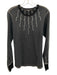 Alp N Rock Size L Gray, Black & White Cotton Blend Heathered Embroidered Top Gray, Black & White / L