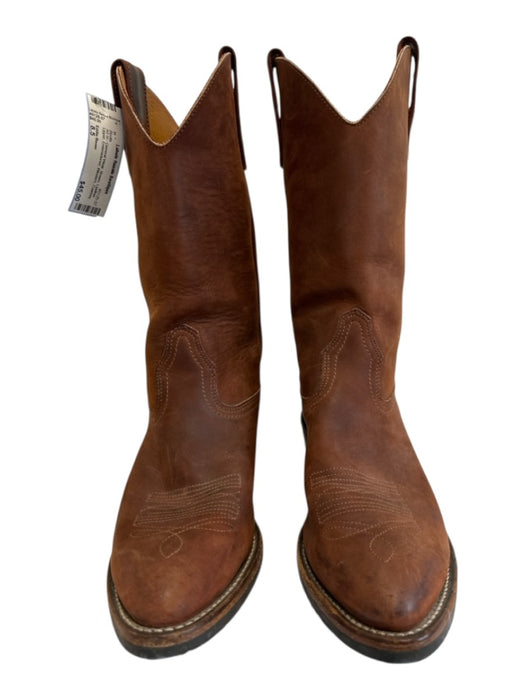 Eddie Bauer Shoe Size 8.5 Brown Leather Upper Embroidered Western Cowboy Boots Brown / 8.5