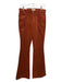 L'agence Size 29 Dark Orange Cotton Blend Velvet Mid Rise Wide Leg Tall Pants Dark Orange / 29