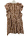 Marie Oliver Size 1 Cream, Brown, Pink Cotton Split V Neck Mosaic Print Dress Cream, Brown, Pink / 1