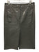 Tibi Size 8 Grey Polyurethane & Polyester Faux Aligator Pocket Front Slit Skirt Grey / 8