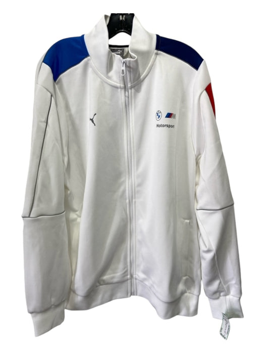 Puma NWT Size XL White Synthetic Solid Track Men's Jacket XL