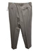 Zanella Size 38 Beige Wool Solid Pleats Dress Men's Pants Beige / 38