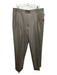 Zanella Size 38 Beige Wool Solid Pleats Dress Men's Pants Beige / 38