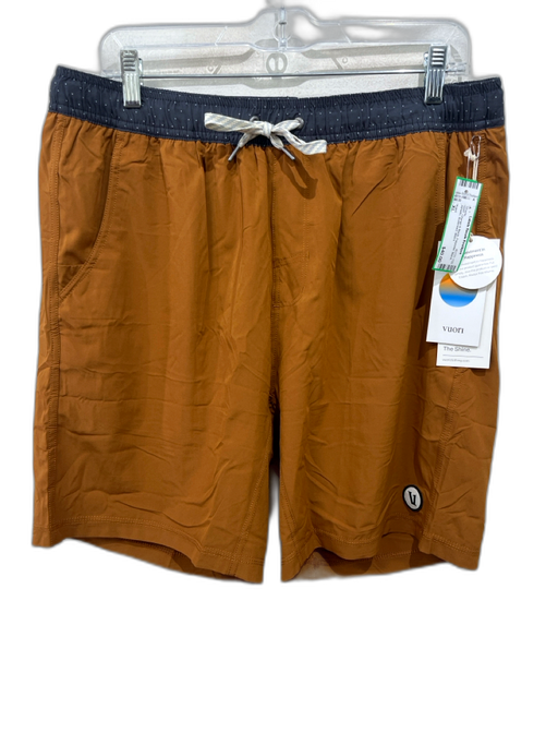 Vuori NWT Size XL Orange & Black Polyester Blend Athletic Men's Shorts Orange & Black / XL