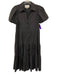 Brochu Walker Size S Black Polyester & Cotton Short Puff Sleeve Buttons Dress Black / S